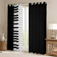 thumbnail image 2 of Manfei Pop Music Piano Blackout Curtains Set of 2 (52x84 Each) for Teen, Musical Instrument Window Curtains, Geometric Abstract Curtains and Drapes, Curtains and Drapes Room Decor, 2 of 6