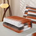 thumbnail image 6 of Homewish Orange Geometric Stripes Zipper Twin Comforter Sets with Fitted Sheet and 2 Pillowcases,Contemporary Artwork Zipper Bedding Set,Light Gray Reversible,4pcs, 6 of 8
