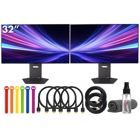 LG UltraGear G8 32GX850A 32-Inch OLED Gaming Monitor 2-Pack Bundle, 4K UHD 165Hz / FHD 330Hz, G-SYNC, FreeSync Premium Pro(International Model)