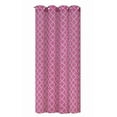thumbnail image 3 of Gorgeous Home Line Hot Pink/White 1-Piece Geometric Voile Sheer Window Curtain Top Grommets 55"w x 95" L (S38), 3 of 5