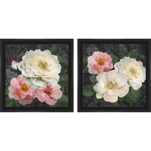 Garden Roses Floral Wall Art, Set of 2 - Walmart.com