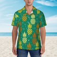 thumbnail image 4 of Goofa Pineapples1 Hawaiian Shirt for Men, Unisex Summer Beach Casual Short Sleeve Button Down Shirts,Aloha Tropical Floral print shirt-Small, 4 of 9