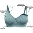 thumbnail image 2 of Playtex Nursing Seamless Wirefree Bra with Shaping Foam Cups White XS Women's, 2 of 6