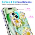 thumbnail image 2 of TECH CIRCLE Stylish Cute Floral Case for iPhone 15 (6.1") 2023 Cell Phone with Wave Edge, Compatible with MagSafe Accessory, Screen Camera Protection, Shockproof Protective Cover, White Yellow, 2 of 7