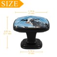 thumbnail image 4 of 4 Pcs Cabinet Handle Drawer Pulls Cartoon Cow Knobs with Screws Square Furniture Office Cabinet Knob Decoration, 4 of 7