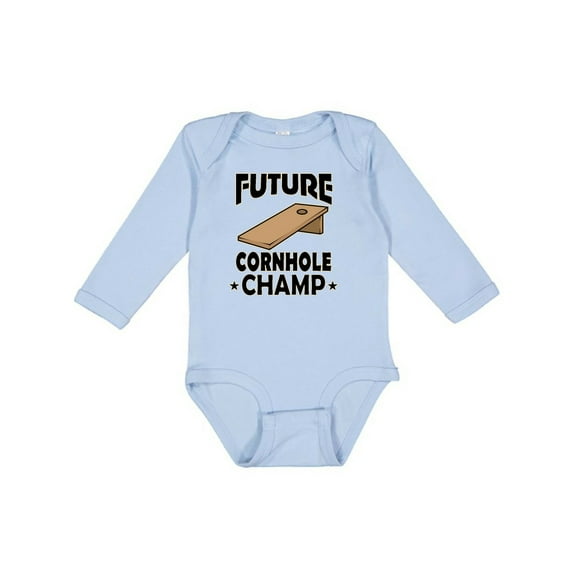 Inktastic Future Cornhole Player Boys or Girls Long Sleeve Baby Bodysuit