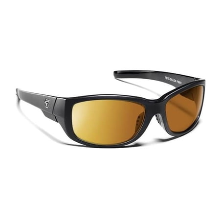 7eye by Panoptx Dillon Glossy Black Frame with SharpView Polarized Copper Sunglass