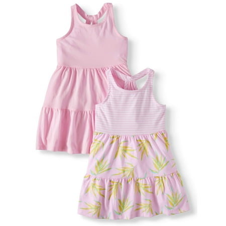 Wonder Nation Racerback Knit Dresses, 2-pack (Toddler Girls)