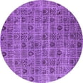 thumbnail image 1 of Ahgly Company Indoor Round Oriental Purple Industrial Area Rugs, 7' Round, 1 of 4