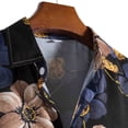 thumbnail image 5 of JLFKNG Mens T-Shirts Short Sleeve Shirts For Men Loose Lapel Printed Contrast Buttons Up Port Style Floral Shirt Top Comfy Summer Clothes, 5 of 9