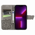 thumbnail image 3 of iPhone 13 Pro Max Case, Mantto Bling Diamond PU Leather Flip Wallet Case Hand Strap Butterfly Embossed Protective Flip Stand Card Holder Magnetic Cover for Apple iPhone 13 Pro Max, Gray, 3 of 9