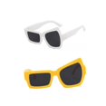 thumbnail image 1 of Gafas de sol Yinane para fiesta novedosas Unisex Hip Hop Blanco amarillo, 1 of 8