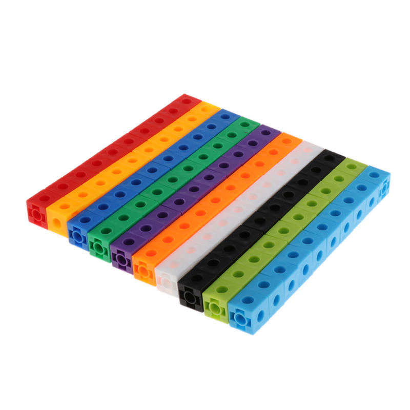 300x Linking Counting Cubes Snap Blocks Teaching Manipulative Math 10 colors 