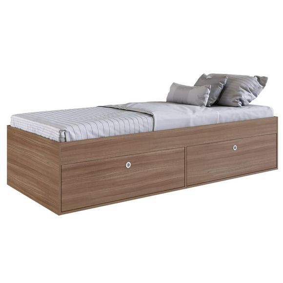 Base Cama Individual Con Cajones KingsHouse Recamara cafe Individual