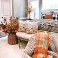 thumbnail image 4 of Fall Pillow Covers 18x18 inch Set of 2 Fall Decoration Varity Flower Leaves decor White Autumn Outdoor Pillow Cover Thanksgiving Decoration for Home Couch 119D, 4 of 6