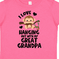 thumbnail image 4 of Inktastic Monkey I Love Hanging out with My Great Grandpa Boys or Girls Toddler T-Shirt, 4 of 5