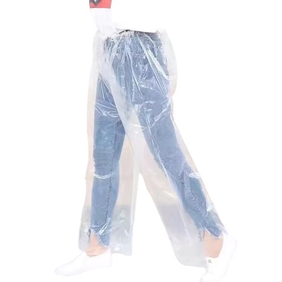 OIUR Waterproof Rain Pants Elastic Waist Trousers for Men Women 130cm/107cm Length Non-disposable Trousers Snow Sport Outdoor Toddler Playsuit Hiking Pants