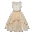 thumbnail image 1 of Robe de Demoiselle d'Honneur Beige pour Fille, Robe de Mariage, 5 Ans, 1 of 6