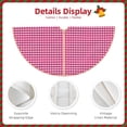 thumbnail image 5 of Bingfone Christmas Tree Skirt Mat Christmas Decoration Interior 36"-Pink Gingham, 5 of 8