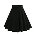 thumbnail image 4 of THDHVS Women Skirt,Casual Skirts for Women,Women's Fashionable European and Style Temperament Half Skirt and Ankle Half Skirt Black L, 4 of 5