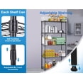 thumbnail image 5 of CL.HPAHKL 5-Tier Adjustable Wire Shelving Unit, NSF Certified Commercial Metal Storage Rack 1250 LBS Capacity, Adjustable Steel Shelves for Kitchen, Garage, Restaurant, 36" L x 14" W x 72" H, Black, 5 of 6