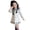 czb# White299, variant on Toddler Kids Girls Dresses Long Sleeve Sailor Collar Color Block Button Down A-Line Pleated Dresses School Uniform Casual Stylish Loose Fit Breathable Cozy Outfits,Navy,2-3 Years