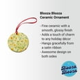thumbnail image 2 of Buttercups Yellow Flowers Floral Christmas Tree Holiday Round Ceramic Ornament, 2 of 7