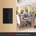 thumbnail image 5 of ENERLITES Screwless Decorator Wall Plate, Child Safe Outlet Covers, Size 1-Gang, Unbreakable Polycarbonate Thermoplastic, SI8831-BK, Glossy, Black, 20 Count, 5 of 5