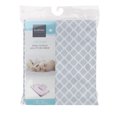 Kushies Fitted Crib Flannel Sheet, Lattice Blue