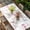 White, variant on Pink Flamingo Table Cloths for 4 Foot Rectangle Tables, Summer Tropical Animals Patio Waterproof Elastic Fitted Tablecloths, Washable Rectangular Table Cover for Camping