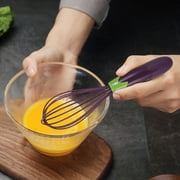 Plastic Handle Manual Whisk - Egg Beater Cream Whisk for Mixing Dough | 25cm Kitchen Mixing Tool, Lightweight & Easy to Clean