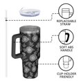 thumbnail image 4 of 40oz Pioneer Flower Floral Print Pattern Insulated Tumbler with Handle, BPA-Free Leak Proof Lid and Straws, Double Wall Vacuum, Hot 12h/Cold 34h, 4 of 6