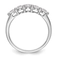 thumbnail image 3 of Auriga Fine Jewelry 14K White Gold 5-Stone Shared Prong Round Complete Diamond Band for Women Size 7 (1.48ct, Clarity- I1), 3 of 6
