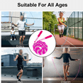 thumbnail image 3 of Cuerda de saltar para fitness, paquete de 3, longitud ajustable, sin enredos, segmentada, con cuentas suaves, 3 of 5