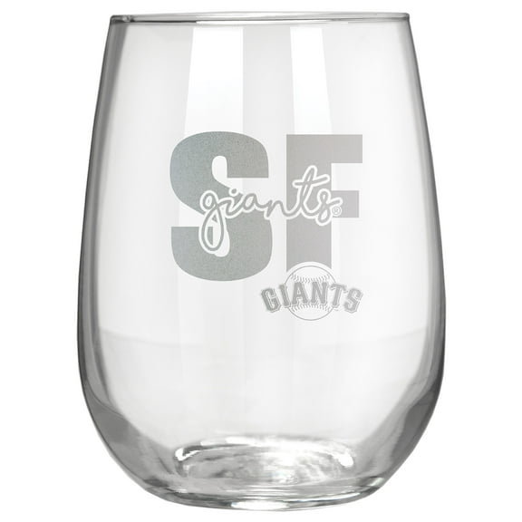 San Francisco Giants Etched 17oz. City Stemless Wine Glass