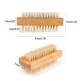MARCUVMK Wooden Cleaning Finger Nail Brush with Natural Pig Bristles