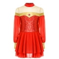 thumbnail image 3 of iiniim Kids Girls Arabian Princess Dance Sequins Leotard Dress Festival Party Costume Red 12, 3 of 7