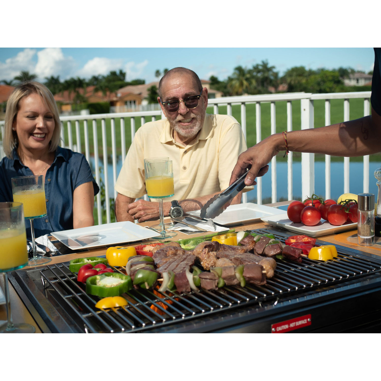 My Hibachi BBQ - Outdoor 3-in-1 Sit Around Grill w/ Flat Top Griddle, BBQ Rack and Cast Iron Burner - Portable for Tailgating - image 4 of 15