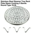 thumbnail image 4 of Stainless Steel Steamer Punched Multi-Purpose Steaming Rack Three-Legged Steaming Plate With Feet Dumpling Plate Multiple Sizes, 4 of 9
