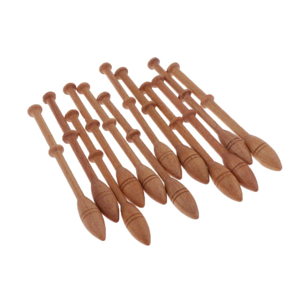 FVDPWYE 12Set Wooden Shuttle Knitting Weaving Stick Tool Loom Accessories For DIY Crafts