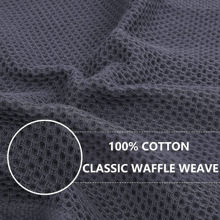 Homaxy 100% Cotton Waffle Weave Kitchen Towels 13 x 28 Inches Super  Absorbent
