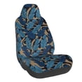 thumbnail image 1 of Wukai Blue Leaves A Full Set Car Seat Covers with Soft Padding Universal Auto Front Seats Protector and Cushion Mat, 1 of 5