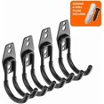 thumbnail image 1 of shiyou-Clip U Crochet / 4 Pcs Support Mural pour Outils Crochet en U Revêtement Antidérapant Support Mural pour Vélo et Rangement de Garage / Fer Robuste et PVC, 1 of 4
