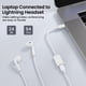 thumbnail image 5 of USB C to Lightning Headphone Audio Adapter, USB C Male to Lightning Female Earbuds Audio Adapter Compatible with iPhone 17/Air/16/16e/15 Plus/Pro/Max/15, iPad Pro, iPad Air 6/5/4, MacBook (No Charge), 5 of 6