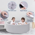 thumbnail image 6 of Moxufan 120 cm Ball Pit,Large Soft Round Playpen Ball Pool Hidden Zipper,Ideal Gift Indoor and Outdoor Game,Balls not Included (Grey), 6 of 14