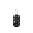 thumbnail image 1 of Benjara BM208242 Large Wooden Lantern with Octagonal Cut Out & Rope Hanger - Black, 1 of 1