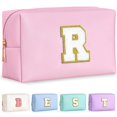 thumbnail image 1 of Bolsa de viaje para cosméticos TOPEAST, impermeable, piel sintética, rosa, 1 of 7