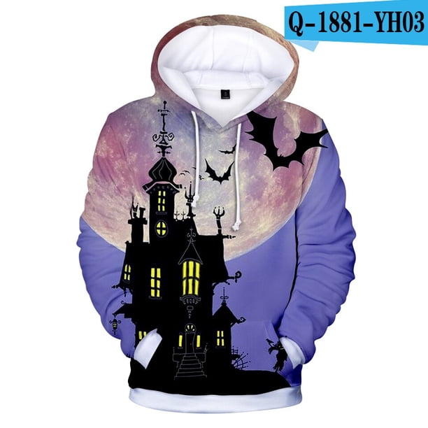 Sudaderas con capucha de Cosplay de Halloween, chaqueta informal para niños y adultos, tallas para niños, jersey de calabaza, Jersey Unisex05Niños 120 Deng Xun unisex