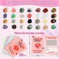 thumbnail image 3 of YujiCraft 28 Pack Valentine's Day Cards with Natural Gemstone Crystals, Kids School Classroom Gift Exchange Set, 7 Styles,, 3 of 8