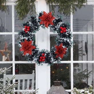 Christmas Wreath Car Decoration - Waterproof LED Artificial Car
